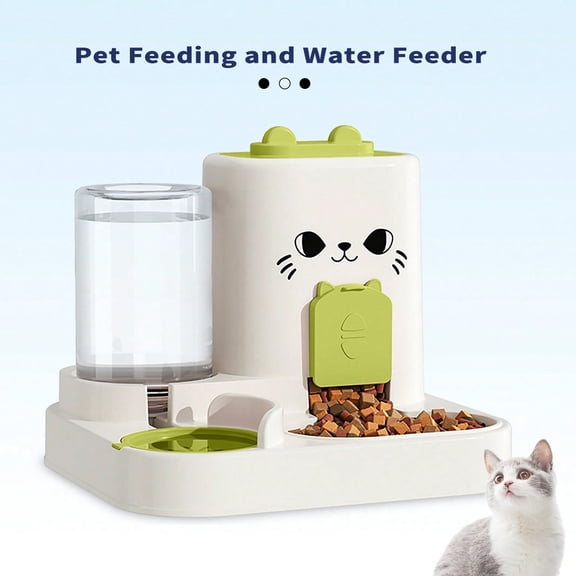 Automatic Cat Water Dispenser – 2-In-1 Large Capacity Drinking Fountain For All Cats, Available In Pink, Gray, Orange & Green