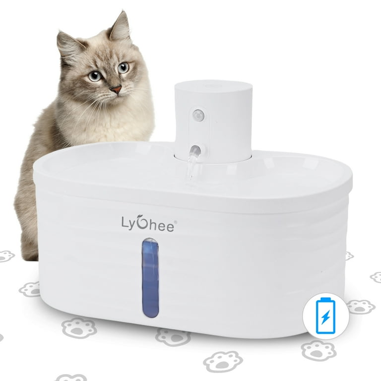 Automatic Cat Water Fountain Lychee Wireless Battery