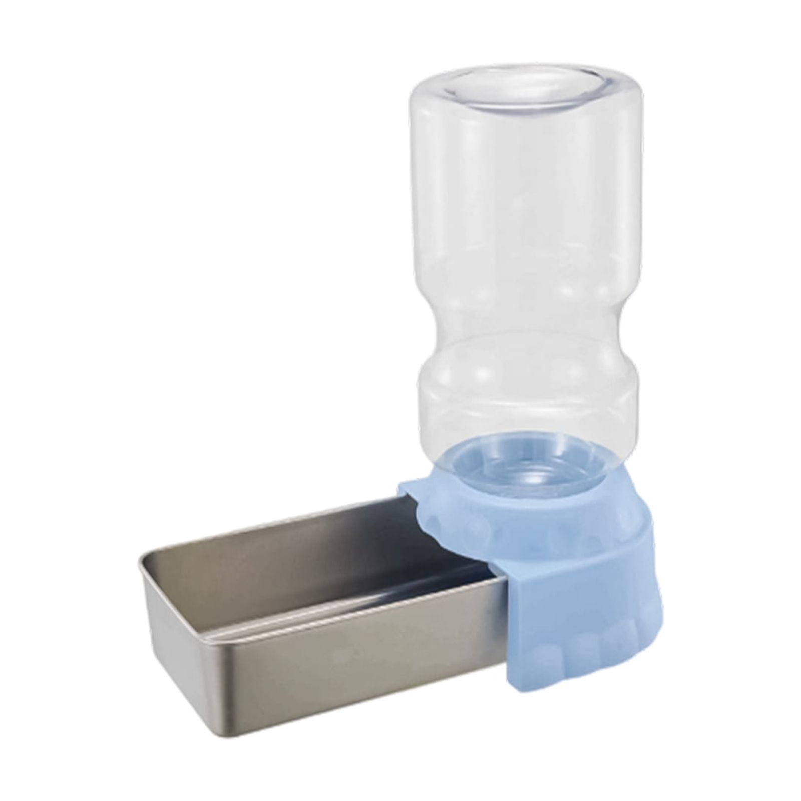 Automatic Cat Water Fountain with Stainless Steel Bowl, Non-Slip Pet Drinking Dispenser and Feeder Combo, F