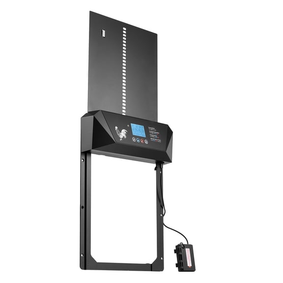Automatic Chicken Coop Door Opener with LCD Screen Light Sensor Timer Battery Powered Aluminum Anti-Pinch