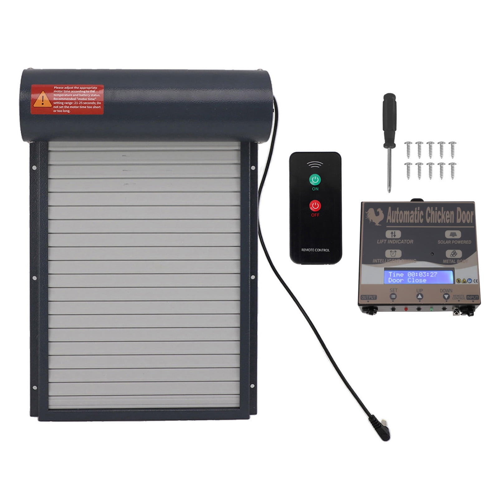 Automatic Chicken Coop Door Opener with Timer Programmable Light Sensor Battery Powered Chicken
