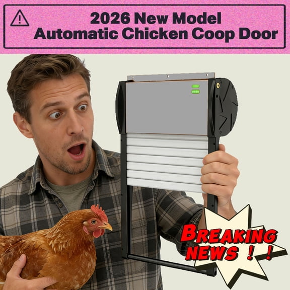 Automatic Chicken Coop Door Solar, with APP Timer,Anti-Pinch & Light Sensor,Remote Control Automatic Chicken Door 5Modes,Charge with Solar Panel & USB,(Brown)