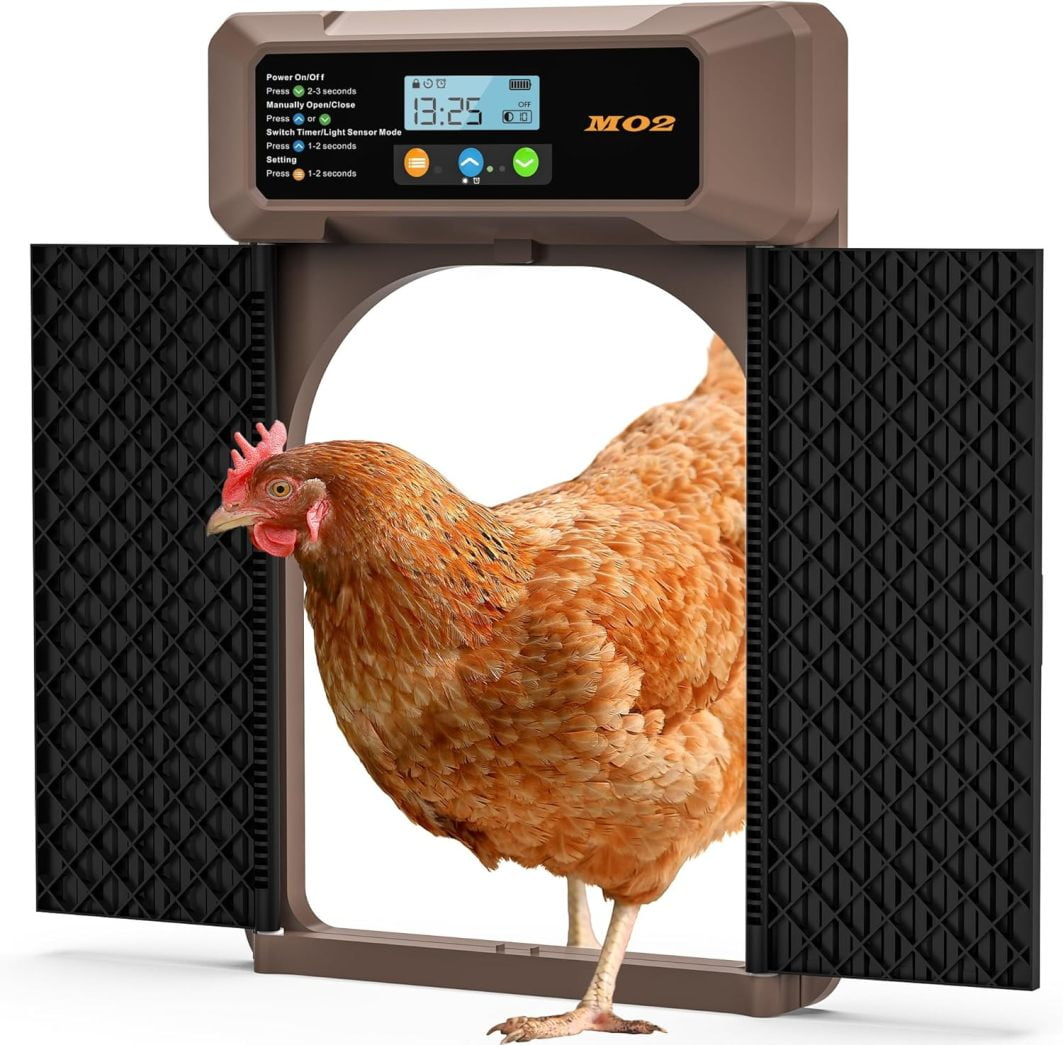 Automatic Chicken Coop Door Solar Powered with Single-Direction Double ...