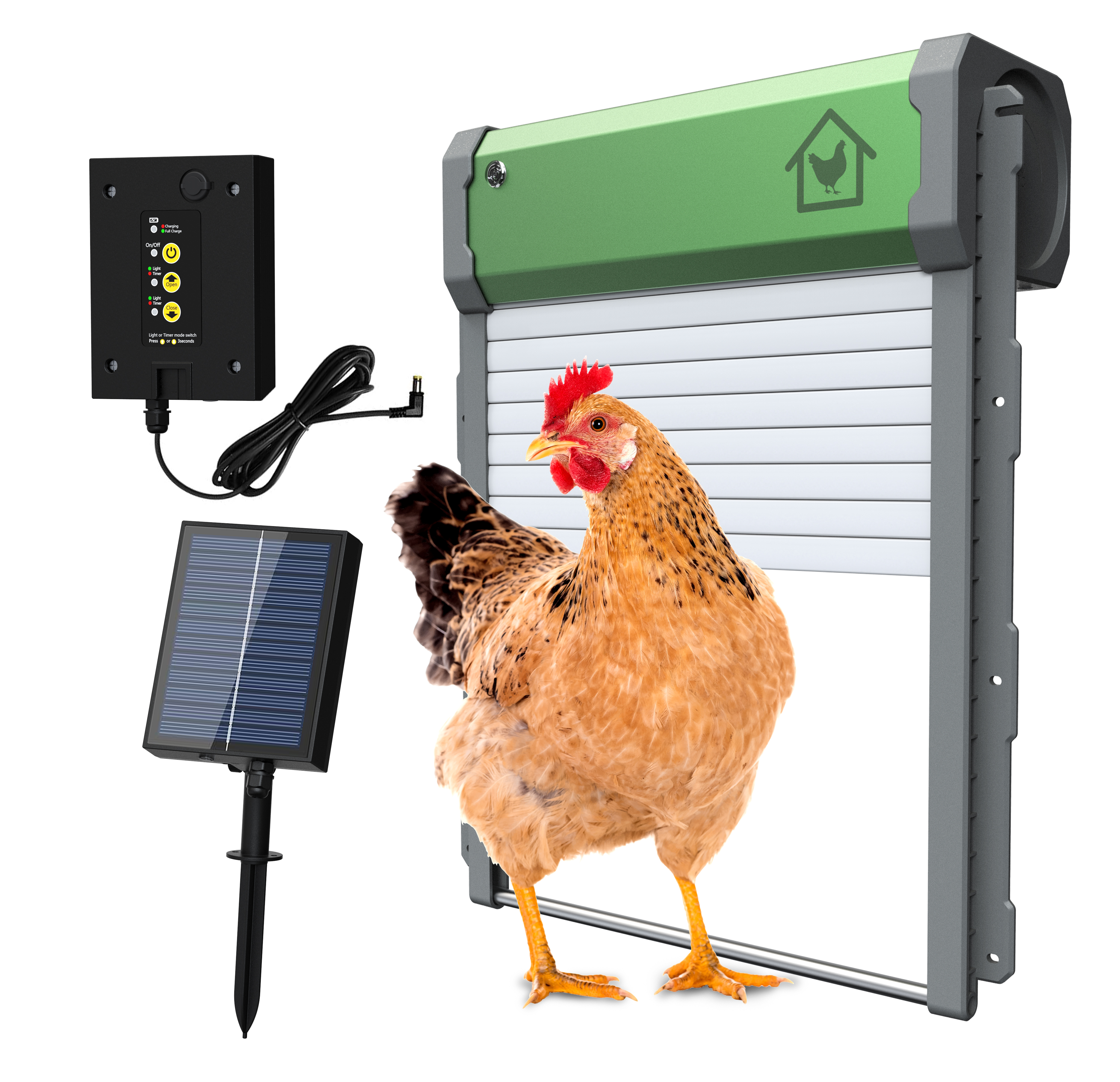 Automatic Chicken Coop Door Solar Powered Chicken Door with Timer