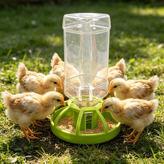 Automatic Chicken Waterer Poultry Drinker Feeder Spill Proof Multi Purpose for Chicks Quail Ducks Small Farm Birds