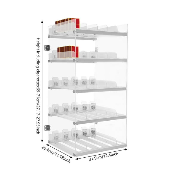 Automatic Cigarette Pusher Tray Cigarette Display Holder Case for Retail Store