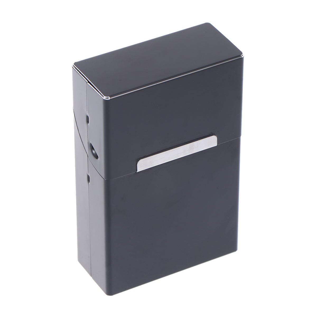 large cigarette box Art Deco Case, 935 Silver, Lacquer and Eggshell touch opening Hard Box Full Pack Cigarette