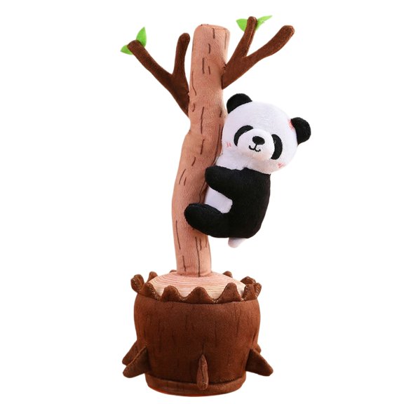 Automatic Climbing panda Plush Toy - Electric Rotating Stuffed Animal with Circus Tent Pole Base, Baby Sensory & Toddler Interactive Toy, Kids Birthday Gift & Circus Themed Toy (panda,1PC)