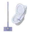 thumbnail image 1 of Automatic Cloth Changing Mini Mop, No-Wash Mop, Uses Disposable Face Towel with One-Button Clamping, Hands Replacement Dust Mop with Innovative Microfiber Pads for Bathroom (70cm/29.53")&(1Pc Cloth), 1 of 9