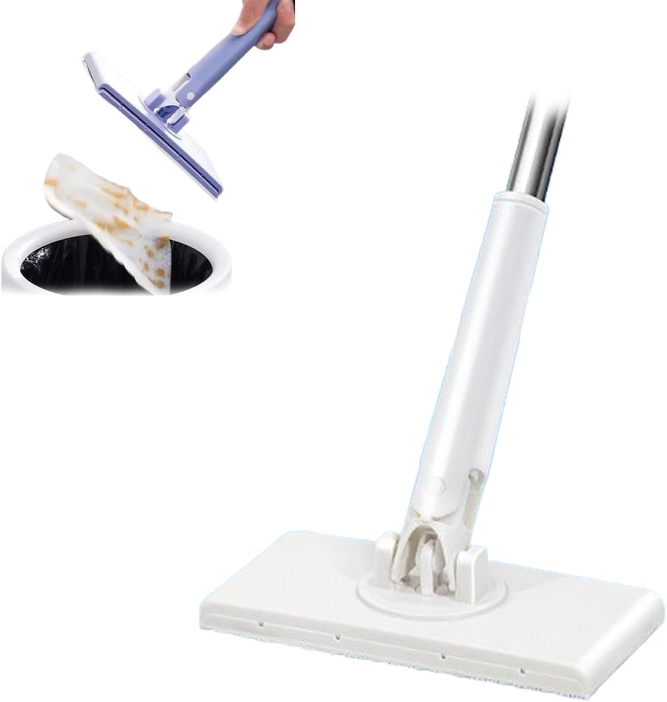 Automatic Cloth Changing Mini Mop, Portable Hands Free Mop, Lazy Mop