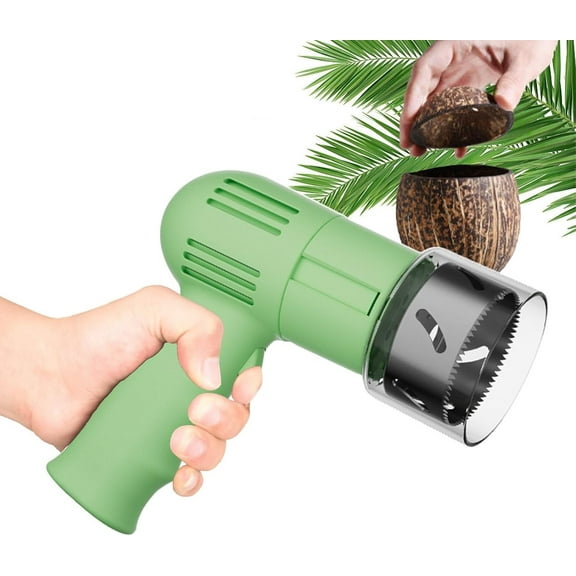 Automatic Coconut Hole Punch,Electric Coconut Opener Tool With Rechargeable Battery & 6cm Stainless Steel Drill Bit & Telescopic Protective Cover,Portable Coconuts Opener,Weight 529g