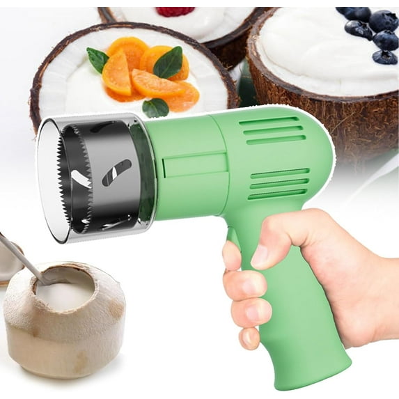 Automatic Coconut Hole Punch,Mature Coconuts Open Tool,Cordless Electric Coconut Hole Opening Machine for Fruit Shops/Supermarkets/Stalls,Hole Size Diameter Up to - 6cm