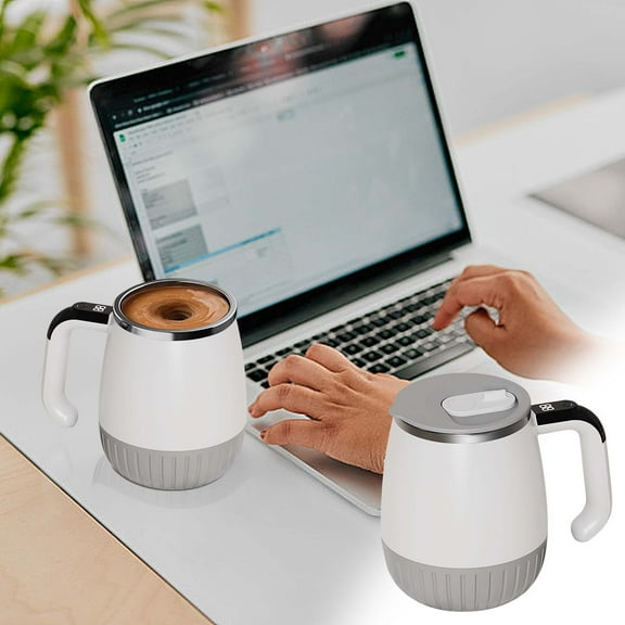 Automatic Coffee Stirring Cup, Magnetic Mixing Mug, Smart Temperature Display Cup, Self Stirring Travel Mug, Electric Stirrer Cup, USB Rechargeable Mixing Cup