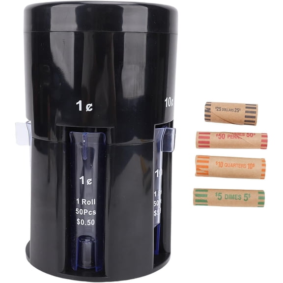 Automatic Coin Sorter Digital 5 in 1 Sorting Machine Counts Pennies Nickels Dimes Quarters Dollars for Home Office Store ABS Compact Space Saving