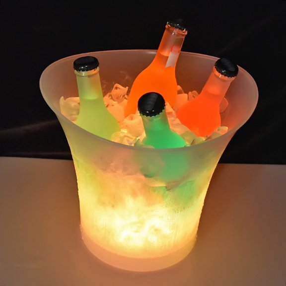 Automatic Color Changing Lamp,Restaurant Pub Wine Led Lamp Ice Wine Drink Beer Bucket Curve Color Ip65 Water Resistance Drink Beer Juice Color Battery Powered Curve Color Battery Ice Bucket