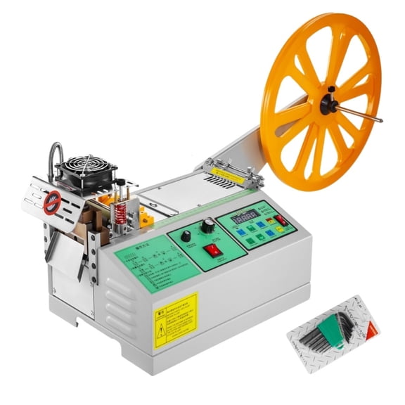 Automatic Computer Cloth Tape Cutting Machine Hot and Cold Knife Magic Sticker Tube Zipper Heat Shrink Elastic Cutter Tool ,Easy to Use