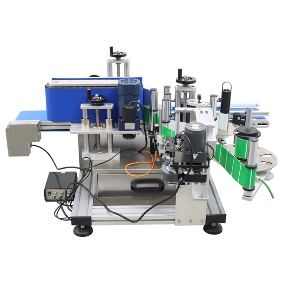 Automatic Conveyor Table Round Bottle High Speed Marking Labeling Machine Desktop Bottle Lable Applicator with Printer 110V LT-150D