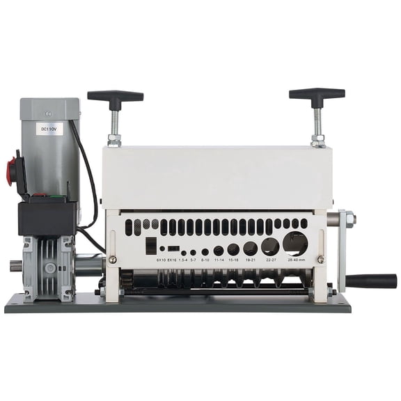 Automatic Copper Cable Stripper Machine 11 Channel 0.06-1.57in 370W with Manual Hand Crank Emergency Stop for Scrap Wire Recycling