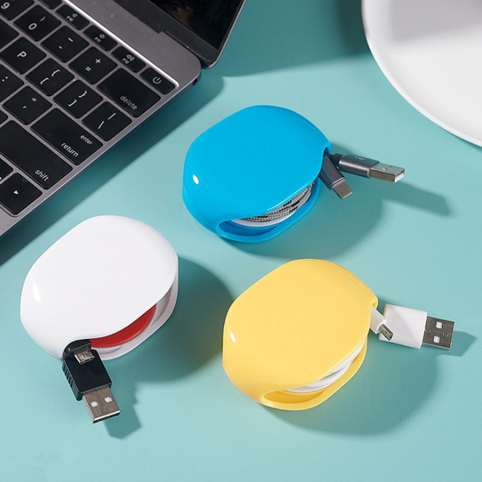 Automatic Cord Winder Portable Travel Retractable Headphone USB Data ...