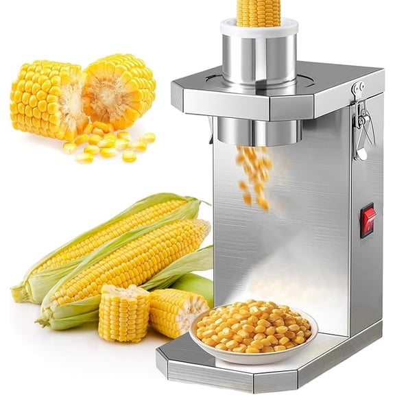 Automatic Corn Peeler Machine, This Electric Corn Cob Stripper And Thresher Is Made Of Stainless Steel For Durability And Simple Cleaning After Use