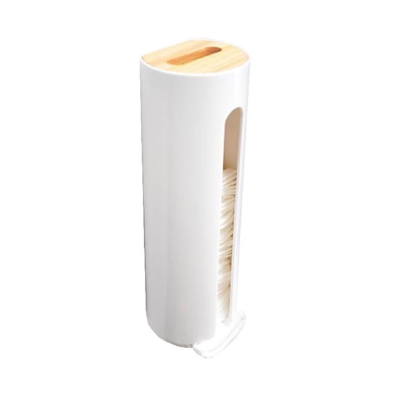 Automatic Cotton Pad Holder, Press Out Cosmetic Cotton Makeup Removers Pad Holder, Makeup Organizer Container Dispenser Storage Display Rack (White)only box