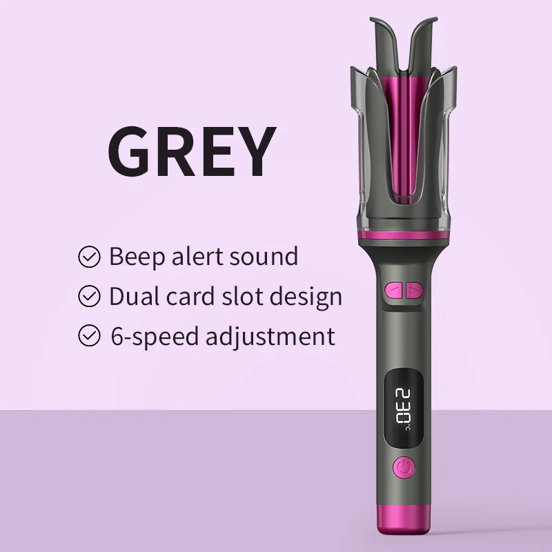 Automatic Curling Iron 32MM Double Slot Negative Ion Portable Hair Curler Constant Temperature Anti Hot Styler for Travel