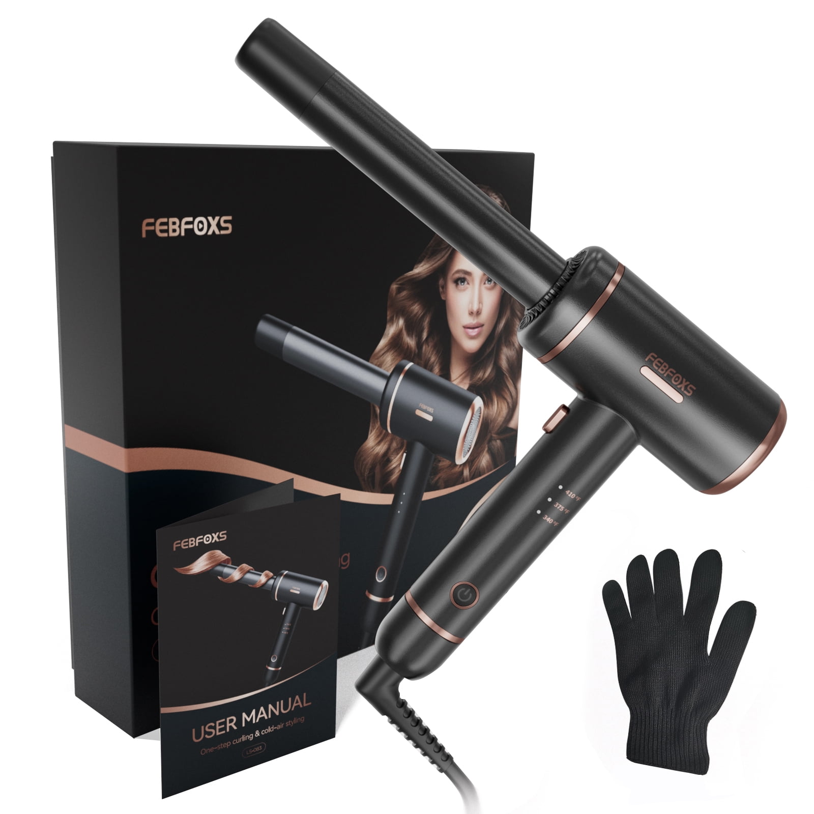Automatic Curling Iron, FEBFOXS Curly Cold Curling with 1/2 Inch