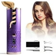 thumbnail image 1 of Automatic Curling Iron, Hair Curling Iron for Hair Styling, Cordless Auto Hair Curler, with 6 Temps and Timers, Auto Shut-Off, Fast Heating, Rechargeable Cordless Hair Curler 1 (Purple), 1 of 12