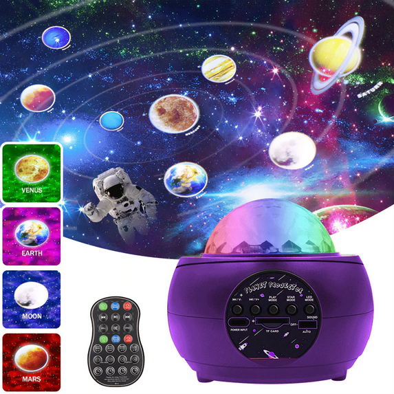 Rechargeable Star Projector Galaxy Light with 15Music&Bluetooth, Space Projector with Timer,Ceiling Projector Moon Lamp for Kids Room Decor