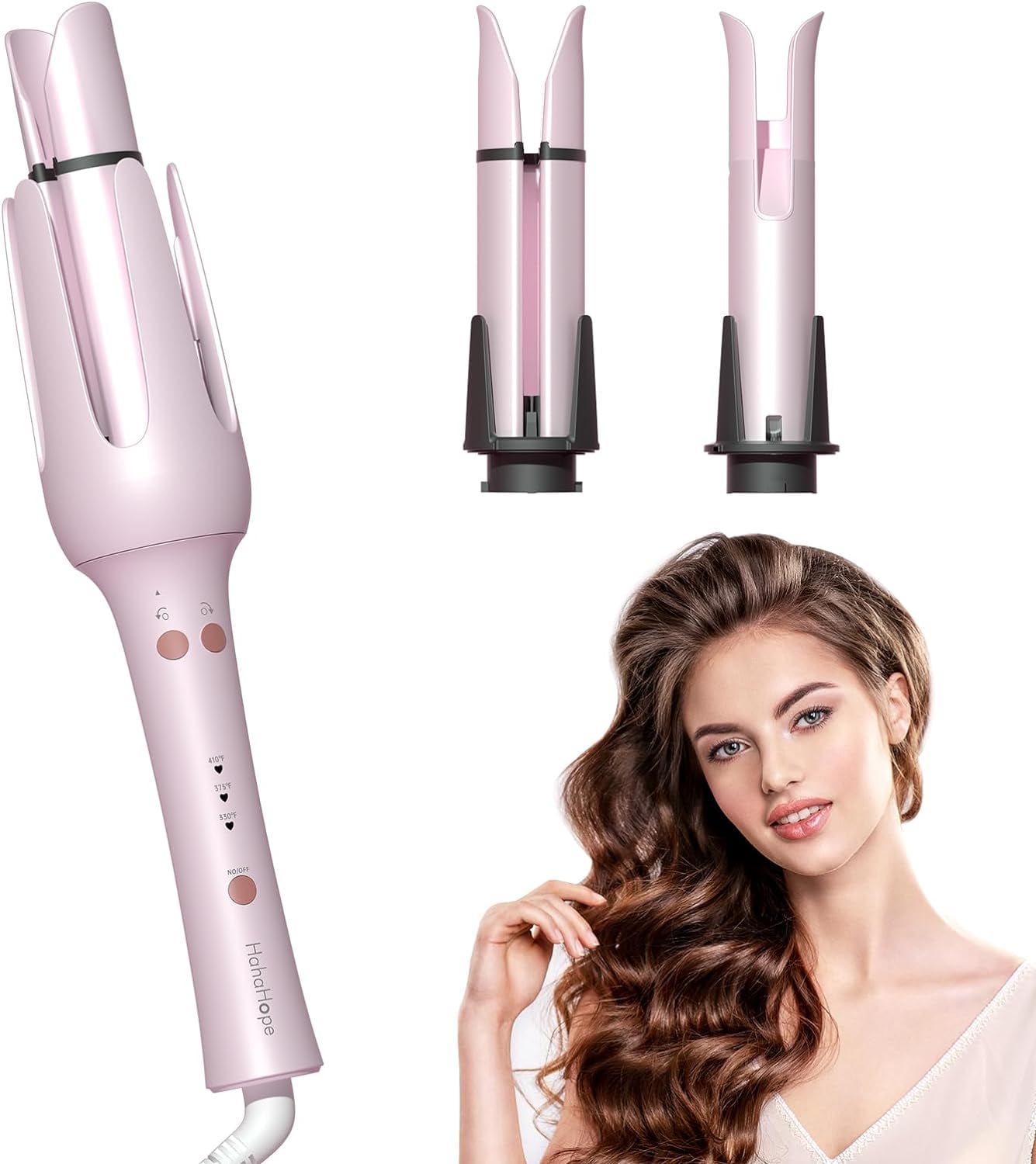 Automatic Curling Iron Rotating Curling Wand with 2 Sizes Barrel 1