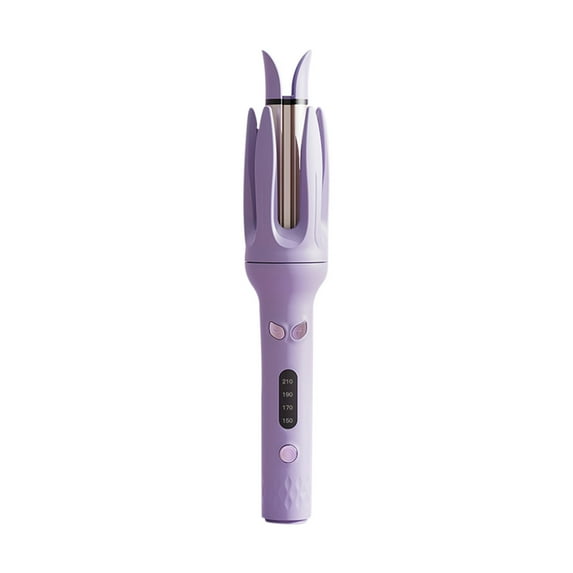 Automatic Curling Iron with Temperature Control, Negative Ion Technology for Hair Protection, No Damage Easy to Use, Portable for Home and Travel Styling Purple