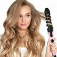 thumbnail image 1 of Automatic Curling Iron Wand, 3-in-1 Ceramic Hair Curler with Fast Heating & Tangle-Free, Rechargeable Cordless Curling Iron for Easy Curls, Frizz Control Hair Styling Tool, Gift for Women, 1 of 7