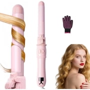Automatic Curling Wand Rotating Iron Pink 1.1 Inch Hair Curler Tool