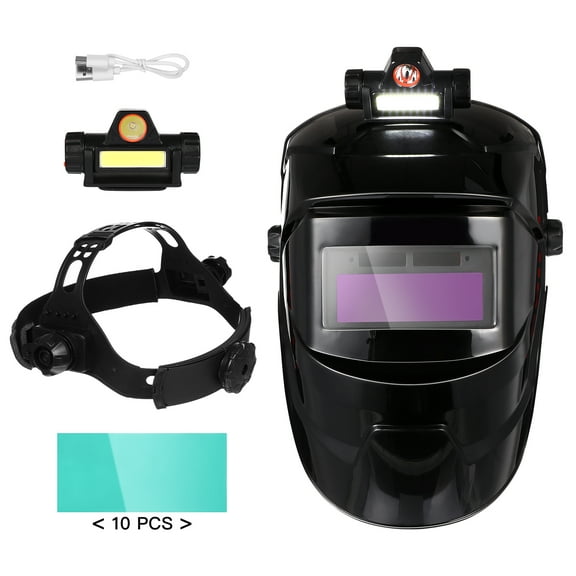 Welding for Men Auto Darkening Welding Hood with LED Light True Color Solar Powered Welder Adjustable Wide Shade Range Welder Mask
