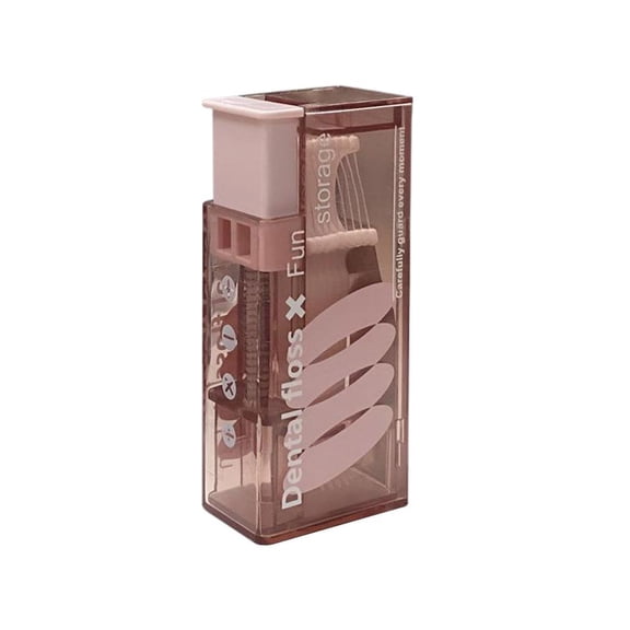 Automatic Dental Floss Box, Portable, Refillable, 10 Floss Picks Included, Plastic, for Family & Travel