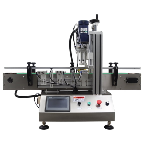 Automatic Desktop Conveyor Capping Screwing Machine Electric Cap Sealer 110V for 8-12cm Bottle Diameter