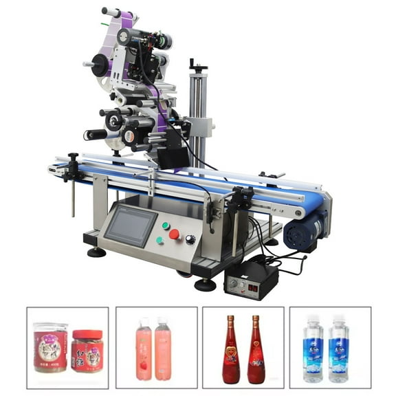 Automatic Desktop Conveyor Round Bottle High Speed Labeling Machine Labeler Maker with Conveyor Belt