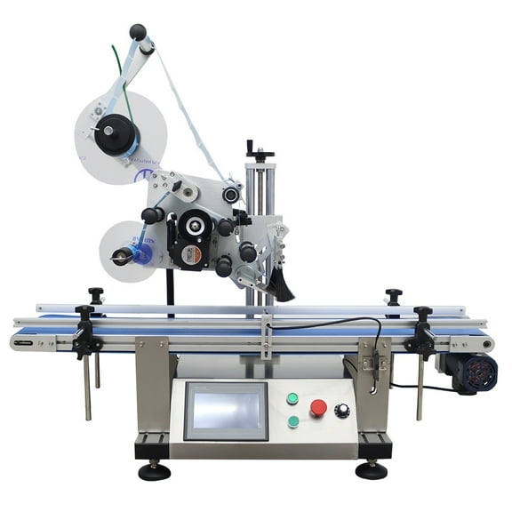 Automatic Desktop Conveyor Table Plane Labeling Machine Bottle Label Maker Labeler Applicator 110V 25-50PCS/min