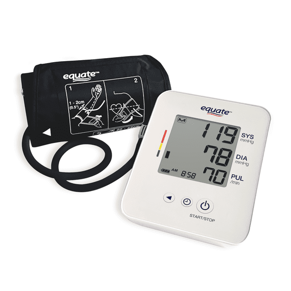 Equate 1 Pro Automatic Digital Blood Pressure Monitor for Home Use, Upper Arm Cuff - UA-4010WM