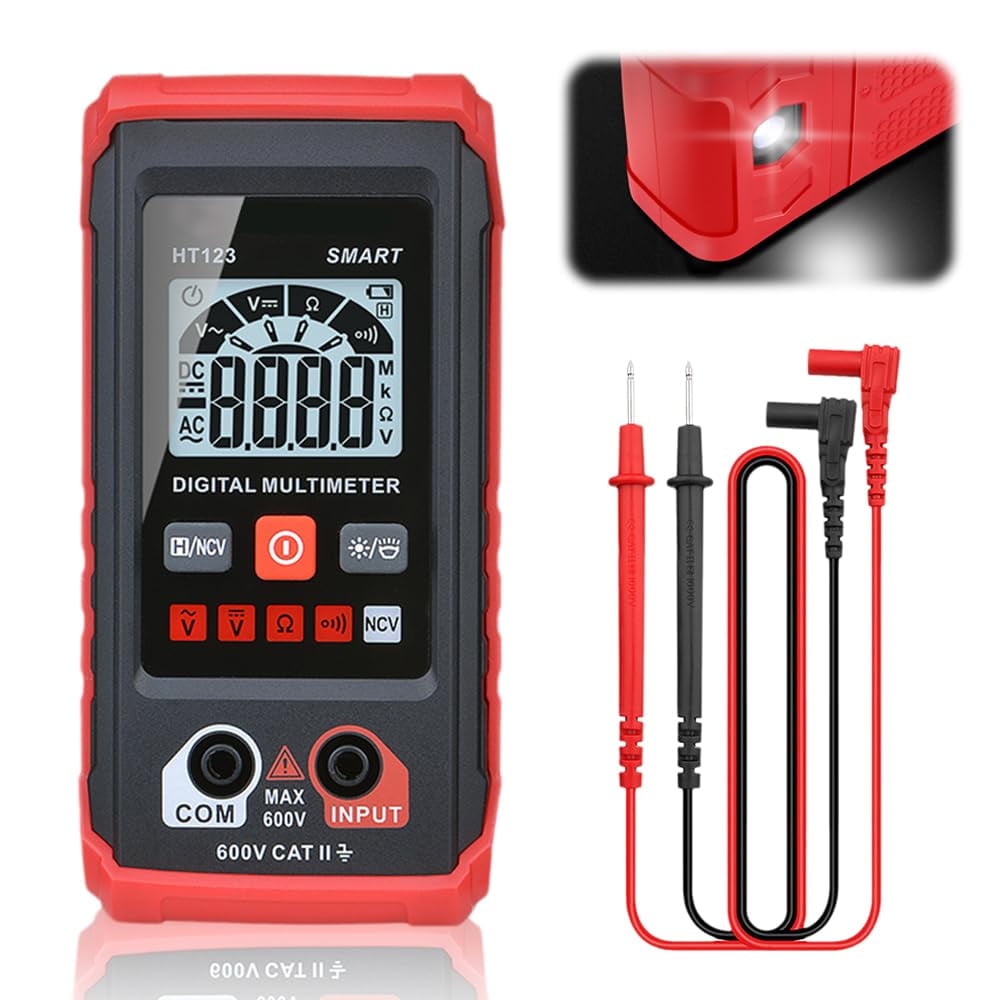 Automatic Digital Multimeter, 2025 New Auto-Ranging Voltmeter, Electric Meter Tester Tool Smart Measurement, Non Contact Volt DC Amp Meter Tester Digital Voltmeter for Ac/Dc Voltage (1PC)