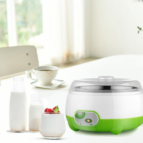 Automatic Digital Yogurt Maker Machine, Constant Temperature Control, Stainless Steel Inner Pot, DIY Homemade Organic Yogurt and Fruit Wine, 110V(Green)