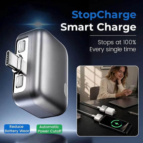 Automatic Disconnect Charging Adapter, Full Charge Cut-Off Protector, Overcharge Safety Device for Phone Tablet USB Cable