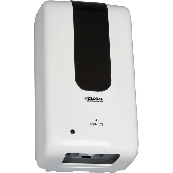Global Industrial 695750 Automatic Hand Sanitizer & Liquid Soap Dispenser - White - 1200 ml Capacity