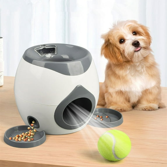 Automatic Dog Ball Launcher, 2025 New Dog Tennis Ball Throwing Machine, Dog Thrower Launcher Tennis Ball for Interactive Play & Training, Dog Ball Thrower Launcher with Food Reward