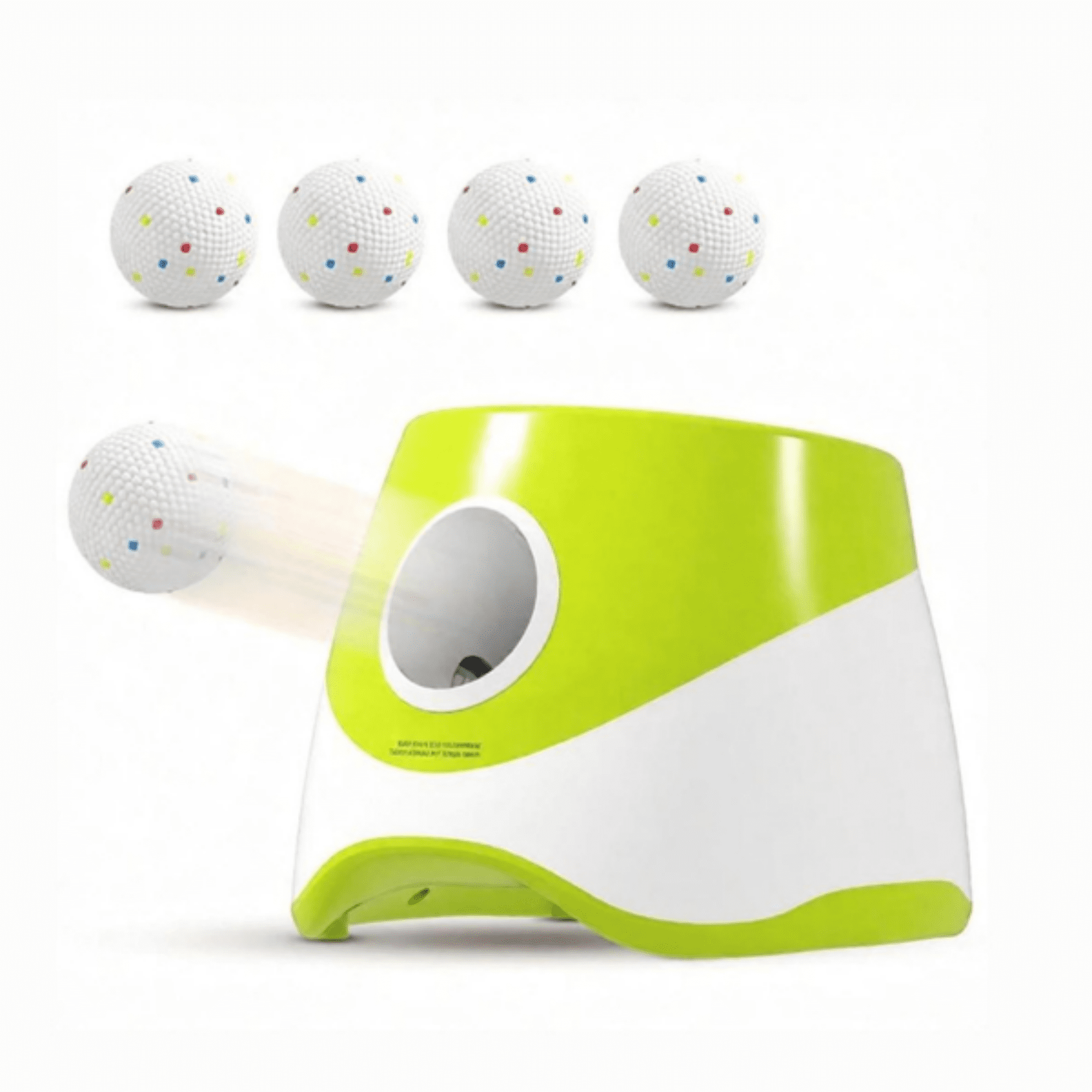 Automatic Dog Ball Launcher, 5 Balls Included, 3 Distance Settings (20/33/46 ft), for Small & Medium Dogs, Green