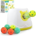 thumbnail image 1 of Automatic Dog Ball Launcher - Dog Ball Fetch Machine, Ball Thrower for Dogs, for Small to Medium Sized Dogs, Interactive Dog Toy with 6 Latex Balls, Plug-in & Battery Options - 4 Launch Distances, 1 of 7