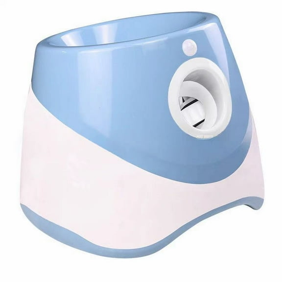 Automatic Dog Ball Launcher, Dog Ball Thrower with 3 Launching Distance, Interactive Dog Toys for Small & Medium Dogs Indoor & Outdoor, 3 Mini Tennis Balls (2 inch) Included, Blue Color