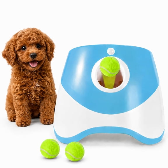 Automatic Dog Ball Launcher Machine, Interactive Fetch Toy for Dogs, Pet Tennis Ball Thrower for Indoor & Outdoor Play