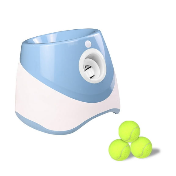 Automatic Dog Ball Thrower with 3 Balls Interactive Tennis Ball Launcher for Dogs Pet Ball Throwing Machine for Indoors/Outdoors Playing