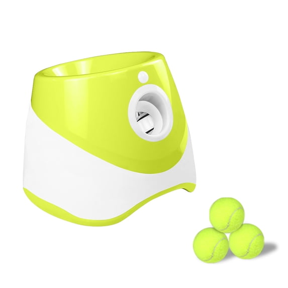 Automatic Dog Ball Thrower with 3 Balls Interactive Tennis Ball Launcher for Dogs Pet Ball Throwing Machine for Indoors/Outdoors Playing